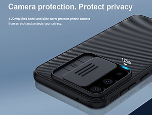 Ốp lưng cho Samsung Galaxy S23 FE bảo vệ camera chống sốc hiệu Nillkin Camshield có khung & nắp đậy bảo vệ Camera - Hàng nhập khẩu