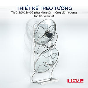 Kệ úp nắp vung treo tường HiVE inox 304