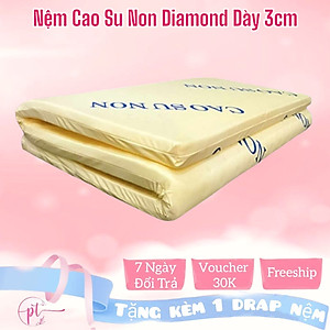 Nệm Cao Su Non Diamond Gold Dày 3cm Đủ Size Tặng Kèm Drap Nệm