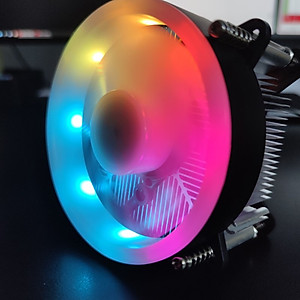 Quạt tản nhiệt CPU Led rainbow 11X for Intell lõi đồng nguyên chất cho máy tính hàng nhập khẩu