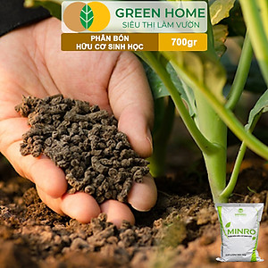 Phân Bón Hữu Cơ Greenhome, Minro, Bao 700g, Sinh Học Giúp Cây Khoẻ, Ổn Định, Sai Hoa, Đậu Trái Chuyên Hoa Hồng, Lan, Rau