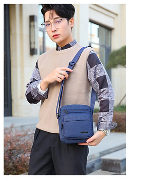 Túi Đeo Chéo Nam Nữ Thời Trang Trẻ Trung, Túi Đeo Vai Có Túi Bố Nhiều Ngăn Kéo Đựng Đồ Rất Tiện Lợi, Vải Oxford Chống Thấm Nước 