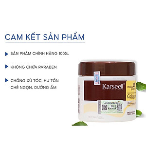 Kem ủ tóc Collagen KARSEELL dạng hũ 500ml, dầu hấp phục hồi siêu mượt chuẩn salon ngay tại nhà