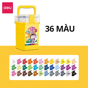 Bút Màu Dạ Marker 2 Đầu Cho Học Sinh Deli - 12/24/36/48/60 Màu Có Thể Rửa, Giặt Sạch Calligraphy Tô Màu Đi Nét Vẽ Tranh