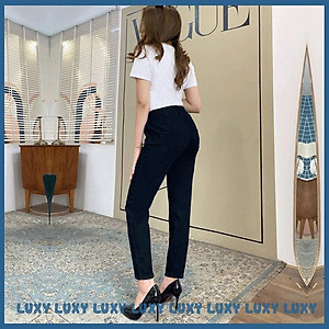 Quần jean nữ cạp chun co giãn 4 chiều LUXY V191 đủ size từ 40kg - 80kg