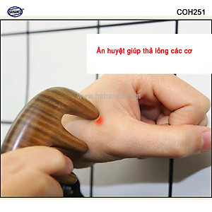 Lược gỗ Bách Xanh 5 răng (COH251) massa đầu giúp lưu thông máu đả thông kinh mạch (Size: S -10cm) rất tốt cho sức khỏe