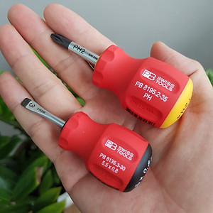 Tua Vít Lùn Stubby PB Swiss Tools PH 2 8195.2-35 và Mũi Dẹp 5.5mm 8195.2-35
