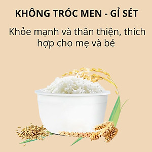 Nồi cơm điện lòng sứ dưỡng sinh 1.2L Mishio MK381 - Hàng chính hãng