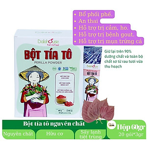 Bột Tía Tô sấy lạnh Dalahouse - Bổ phế phối, An thai, hỗ trợ giảm các triệu chứng cảm, ho, đau họng. Hỗ trợ điều trị GUT, đẹp da, trắng da