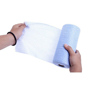 Cuộn Khăn Giấy Lau Đa Năng - Chất Liệu Rayon An Toàn - Lau Chén Đĩa , Lau Nhà Bếp..vv - Hàng Chính Hãng