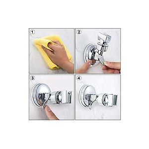 Điều chỉnh vòi hoa sen có xương gò má, vòi hoa sen SUP giá rẻ cho phòng tắm, đầu vòi hoa sen có thể tháo rời và hỗ trợ hút tường (bạc)