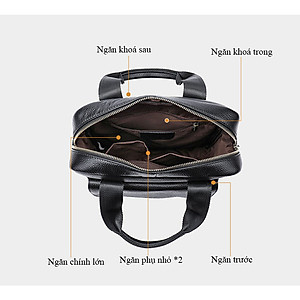 Túi xách công sở nam - Túi đeo chéo nam BHM8579 vừa laptop 13inch, tài liệu A4