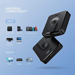 Bộ gộp-chia HDMI 2 chiều hỗ trợ 4K2K@30Hz hàng chính hãng Ugreen mã UG-50966