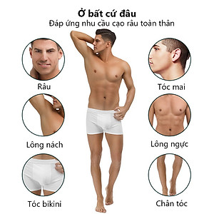 Máy tẩy lông tẩy và nhổ lông toàn thân, cạo lông tay chân, tẩy sạch lông vùng bikini sử dụng pin sạc chuyên nghiệp điều chỉnh 5 Đầu Thay Thế - Hàng Chính Hãng - Giao Màu Ngẫu Nhiên