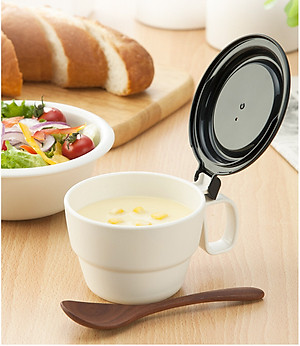 Cốc súp uống nước có nắp Inomata - Nội địa Nhật Bản