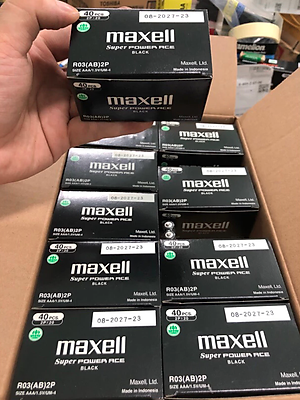 40 VIÊN PIN MAXELL AAA TEM BẠC - HÀNG CHÍNH HÃNG