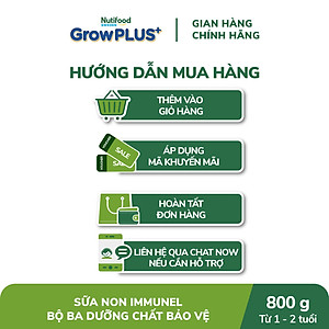 Sữa bột Nutifood GrowPLUS+ Sữa Non Immunel trên 1 tuổi Lon 800g