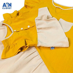 Bộ quần áo ngắn cho mẹ Vàng be đũi xước - AICDMEZVHZ51 - AIN Closet