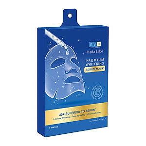 Hộp mặt nạ dưỡng trắng chuyên sâu Hada Labo Premium Whitening Serum Mask 115g (hộp 5 miếng x 23g/ miếng)