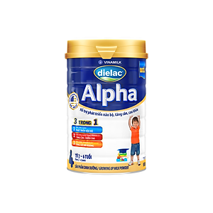 Sữa bột Vinamilk Dielac Alpha 4 - Hộp thiếc 900g (dành cho trẻ 2-6 tuổi)