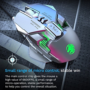 Chuột cơ gaming led RGB 6400DPI MK300 mechanical Gaming mouse Esport cho máy tính laptop hàng nhập khẩu