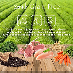 Thức Ăn Hạt Mềm Cho Chó Lớn Vị Thịt Cừu Và Khoai Tây Zenith Adult Grain Free - YonaPetshop