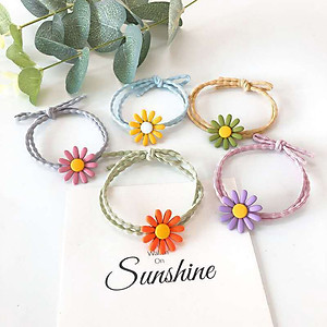 Dây buộc tóc nữ hoa cúc họa mi [Set 10 dây] NASI dễ thương phong cách hàn quốc thun cột tóc nữ co giãn tốt phụ kiện tóc