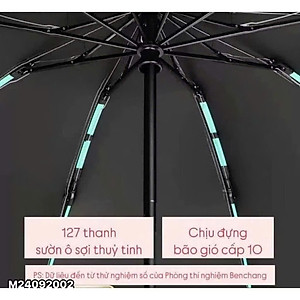 Ô Dù Gấp Gọn 10 Nan Kép - Chắc Chắn, Chống Lật, Tay Cầm Thông Minh, Chống Tia UV 99% - HÀNG CHÍNH HÃNG MINIIN