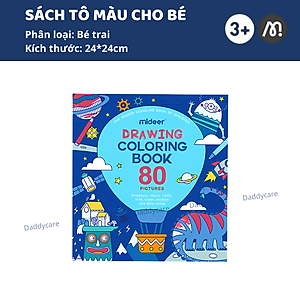 Đồ chơi thủ công 80 bức tranh tô màu cho bé Mideer Drawing Coloring, đồ chơi sáng tạo cho bé 2,3,4,5,6 tuổi