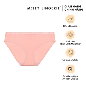Quần Lót Cotton Nữ Màu Viền Ren - FCS