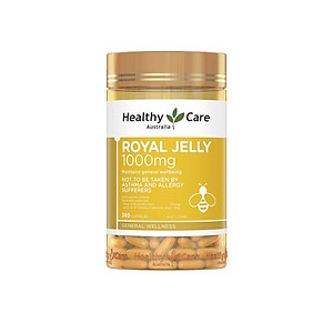 Viên uống Sữa Ong chúa Heathy Care 1000mg 365 viên thương hiệu Healthy Care nhập khẩu Úc phân phối chính hãng tại VN Mẫu Mới