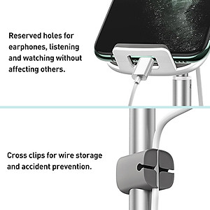 Bộ đế giữ điện thoại/ Tablet để bàn tích hợp sạc nhanh không dây Baseus Literary Youth Desktop Bracket (Telescopic + 15W Wireless Charging) - Hàng Chính Hãng