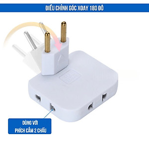 Ổ Cắm Xoay Gấp Gọn Ổ Cắm Điện Mở Rộng Xoay 180 Độ - Giao Màu Ngẫu Nhiên