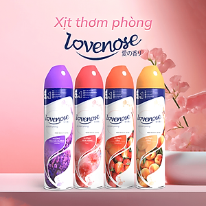 Xịt thơm phòng Lovenose, nước hoa xịt phòng hương thơm tự nhiên dễ chịu lưu hương lâu dài 320ml