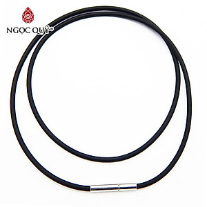 Dây chuyền cao su khóa titan cao cấp - Ngọc Quý Gemstones