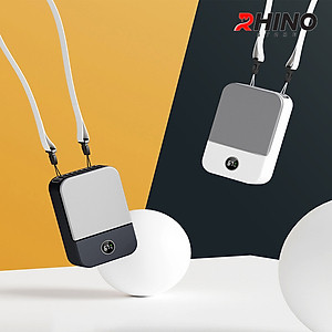 Quạt gió mini cầm tay Rhino F302 tích điện, 3 mức độ gió, pin 2000 mAh kèm dây treo - Hàng chính hãng