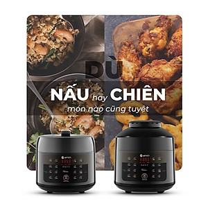 Nồi chiên không dầu kết hợp áp suất đa năng Elmich AFE-1808 - Hàng chính hãng