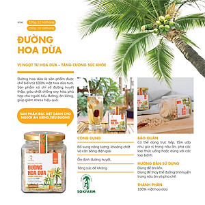 Đường hoa Dừa SOKFARM Hũ 135gr - Ngon ngọt tự nhiên, không sợ tăng cân, phù hợp với trẻ em, người đường huyết cao và tiểu đường type 2.