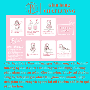 Túi chườm bụng kinh 700ml, túi chườm nóng giảm đau bụng đau lưng nam tặng nữ