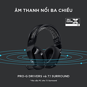 Tai nghe Gaming Logitech G733 LIGHTSPEED Wireless 7.1 RGB - Hàng Chính Hãng