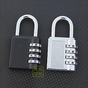 Ổ Khóa Mã Số Xoay 4 Vòng, Ổ Khóa Mật Mã Không Cần Chìa Mạ Inox Chịu Được Nước 6.5*3.2 cm