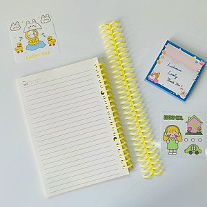Thanh binder  nhựa cao cấp đường kính 12mm phụ kiện sổ còng planner nhật ký Lalunavn-B104