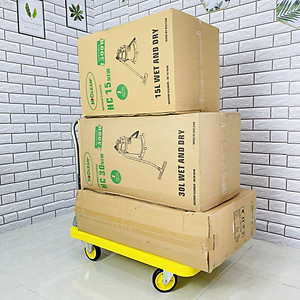 Xe đẩy hàng sàn nhựa SUMIKA T350 - Khung thép, tay cầm gấp mở tiện lợi, tải trọng 350kg