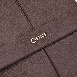 Túi Đeo Chéo Nam Hàng Hiệu GENCE TD09 Da Bò Mềm Cao Cấp Màu Nâu Đậm Dáng Dọc