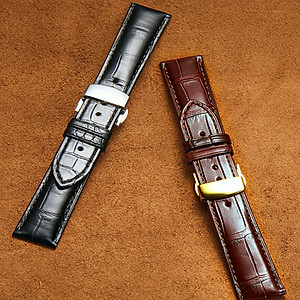 Dây Đồng Hồ Da Cá Sấu Đen Size 14/16/18/20/22/24/26mm - Dây Đeo Da Cá Sấu Thật 100% - Bảo Hành 12 Tháng