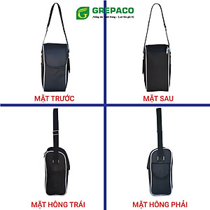 Túi Đựng Hộp Cơm Giữ Nhiệt Grepaco Nóng Lạnh Nhiều Ngăn Đựng Camen Thức Ăn Vuông Tròn Văn Phòng – Vải Bố Canvas, Kích Thước Size To (Cỡ Lớn), Kiểu Giỏ Xách Và Quai Đeo Vai Thời Trang - Tặng Túi Đựng Muỗng Nĩa - Hàng Chính Hãng