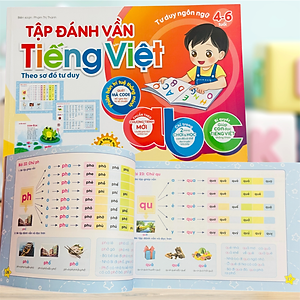 Sách- Tập đánh vần Tiếng Việt dành cho trẻ 4-6 tuổi phát triển tư duy Ngôn Ngữ (Phiên bản trí tuệ Thông Minh mới 2025)