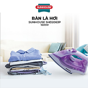 Bàn Ủi Hơi Nước Sunhouse SHD2063P (1600W) – Hàng Chính Hãng