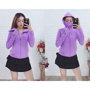 Áo khoác chống nắng nữ 4 trong 1 nỉ da cá cao cấp CX01-Hồng