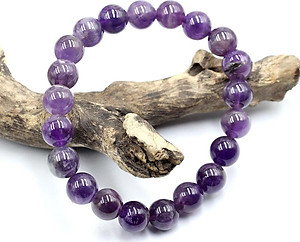 Vòng Tay Phong Thủy Đá Thạch Anh Tím 8MM